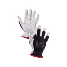 Kombinované rukavice TECHNIK PLUS, černo-bílé, vel. 07 (3210-009-801-07) Canis Safety