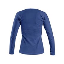 Tričko CXS MARY, dámské, výstřih do V, dlouhý rukáv, středně modrá, vel. XL (1620-121-413-95) CXS