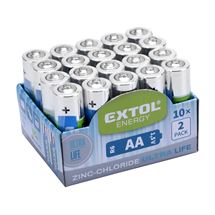 Baterie zink-chloridové, 20ks, 1,5V AA (R6) (42003) EXTOL ENERGY
