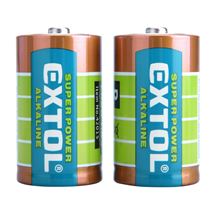 Baterie alkalické, 2ks, 1,5V D (LR20) (42015) EXTOL ENERGY