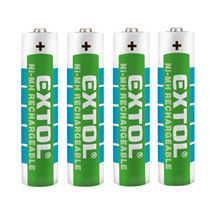 Baterie nabíjecí, 4ks, AAA (HR03), 1,2V, 1000mAh, NiMh (42060) EXTOL ENERGY