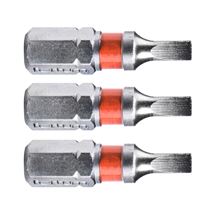 Hrot plochý sada 3ks, 3x25mm, S2 (4741103) FORTUM-KITO