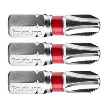 Hrot křížový phillips, sada 3ks, PH 3x25mm, S2 (4741203) FORTUM-KITO