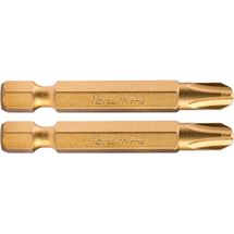 Hrot křížový phillips, sada 2ks, PH 3x50mm,titan. úprava, S2 (4741283) FORTUM-KITO