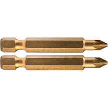 Hrot křížový pozidriv, sada 2ks, PZ 1x50mm,titan. úprava, S2 (4741381) FORTUM-KITO
