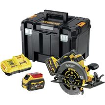 Bezuhlíková aku okružní pila 54 V, kotouč 190 mm, 2x aku 6,0 Ah, kufr Tstak DeWalt