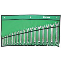 Sada očkoplochých maticových klíčů - 18 dílů; 6 - 24 mm Gola Nářadí 600018