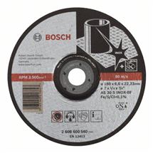 Bosch Hrubovací kotouč profilovaný Expert for Inox AS 30 S INOX BF, 180 mm, 6,0 mm