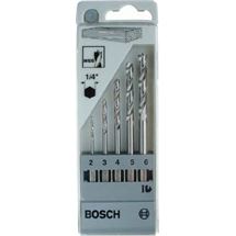 Sada vrtáků do dřeva, 6-hran,2-3-4-5-6mm BOSCH
