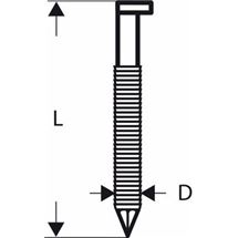 Hřebíky s hlavou tvaru D v pásu SN34DK 90R - 3,1 mm, 90 mm, bez povrchové úpravy, drážkovaný BOSCH