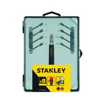 8dílná sada přesných šroubováků s vyměnitelnými dříky, plochý, Ph STANLEY