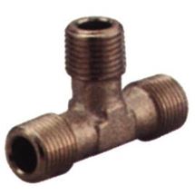 T-kus z poniklované mosazi, 3 vnější závity R 3/8" SCHNEIDER