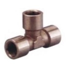 T-kus z poniklované mosazi, 3 vnitřní závity R 1/4" SCHNEIDER