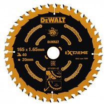 Pilový kotouč Extreme pro přenosné pily 165x20mm 40z ATB 20 stupňů DeWalt