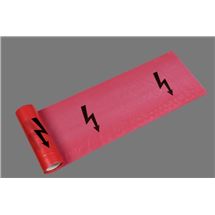 Výstražná fólie 22cm červená / elektřina Den Braven